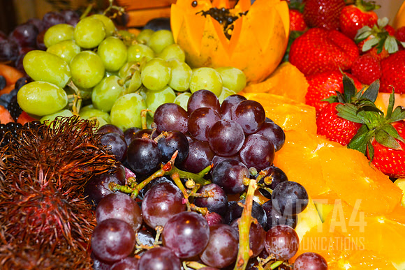 Colorful fruit platter