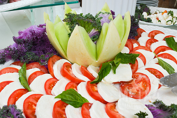 Sliced Mozzarella and Tomatoes