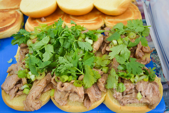 Garnished Beef Slider Appetizer
