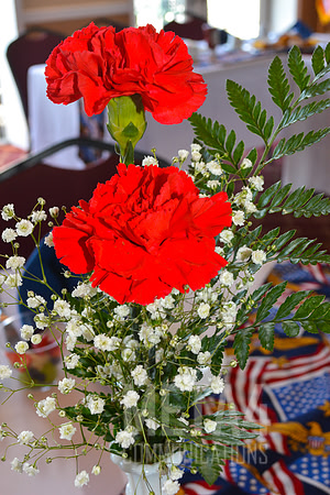 Red Roses in Vase