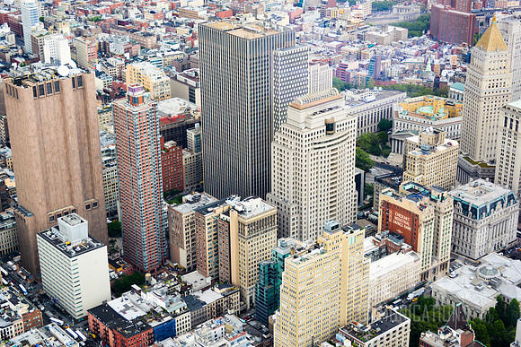 Aerial Photo of East Side of Manhattan in New York City