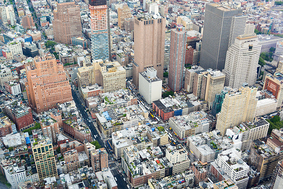 Aerial Photo of East Side of Manhattan in New York City