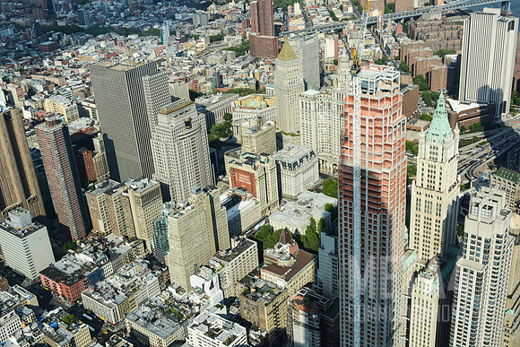 Aerial photo of New York City Office buildings