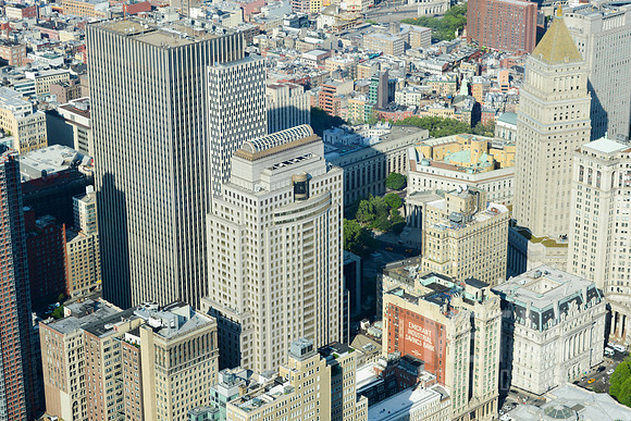 Aerial photo of New York City Office buildings