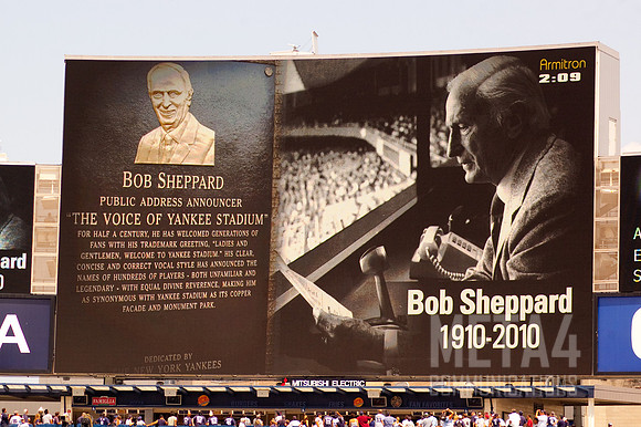 Old Timers' Day at Yankee Stadium 2010 | Bob Sheppard 1910-2010 Honored at Yankee Stadium