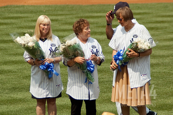 Old Timers' Day at Yankee Stadium 2010 | A Trio of Yankee Wifes Introduced