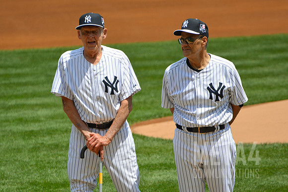Old Timers' Day at Yankee Stadium 2014 | Don Larsen and Joe Torre
