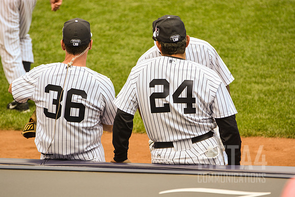 Old Timers' Day at Yankee Stadium 2014 | David Cone and Mike Torrez