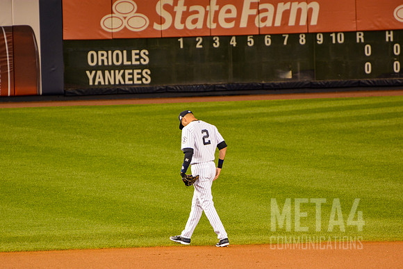 Derek Jeter takes the field | Derek Jeter Final Game at Yankee Stadium on September 25, 2014