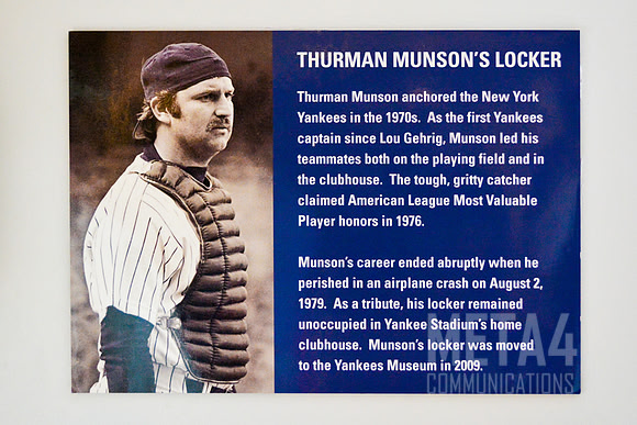 Thurman Munson's Locker Sign | Yankee Stadium Musuem