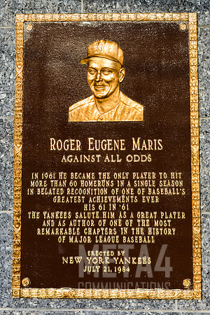 Roger Maris Yankee Stadium Plaque | Monument Park Yankee Stadium