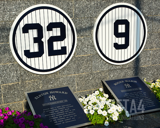 Elston Howard and Roger Maris Retired Numbers | Monument Park Yankee Stadium