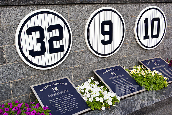 Elston Howard, Roger Maris and Phil Rizzuto Retired Numbers | Monument Park Yankee Stadium