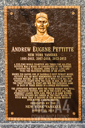 Andy Pettitte Plaque | Monument Park Yankee Stadium