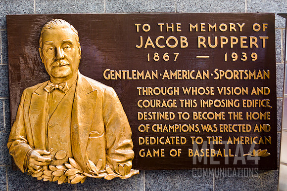 Jacob Ruppert Plaque | Monument Park Yankee Stadium
