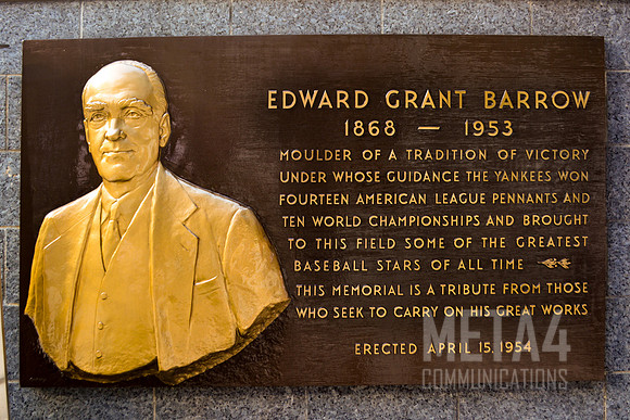 Edward Grant Barrow Plaque | Monument Park Yankee Stadium