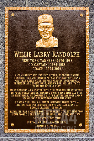 Willie Randolph Plaque | Monument Park Yankee Stadium