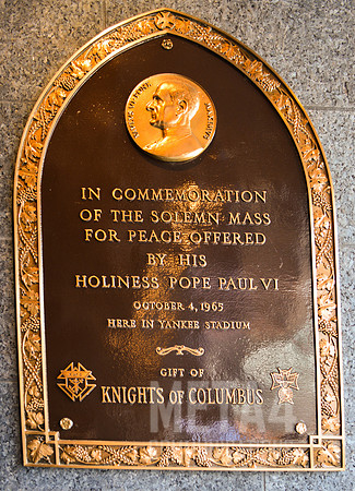 Pope Paul VI Plaque | Monument Park Yankee Stadium