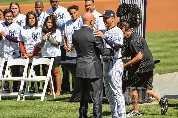 Tribute to Derek Jeter | Derek Jeter Greets Cal Ripken