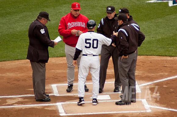 Opening Day at Yankee Stadium 2010 | Exchange of LIneup Cards