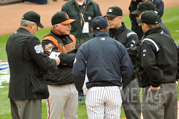 Opening Day at Yankee Stadium 2014 | Exchange of Lineup Cards
