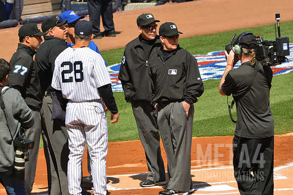 Opening Day at Yankee Stadium 2015 | Exchange of Lineup Cards