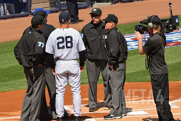 Opening Day at Yankee Stadium 2015 | Exchange of Lineup Cards
