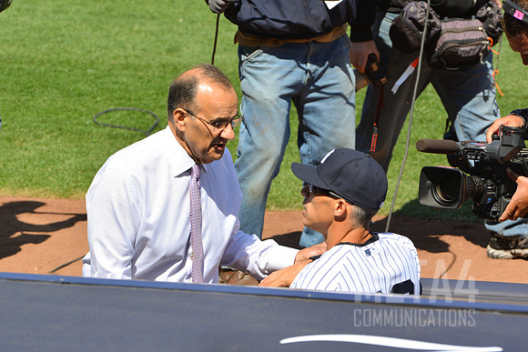 Opening Day at Yankee Stadium 2015 | Joe Torre and Joe Girardi