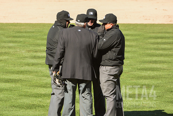Opening Day at Yankee Stadium 2016 | Umpires Meeting