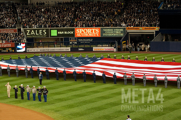 2009 World Series | Game 1 National Anthem Flag Display
