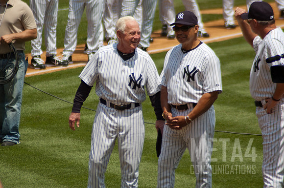 Old Timers Day At Yankee Stadium 2011 | Whitey Ford and Reggie Jackson