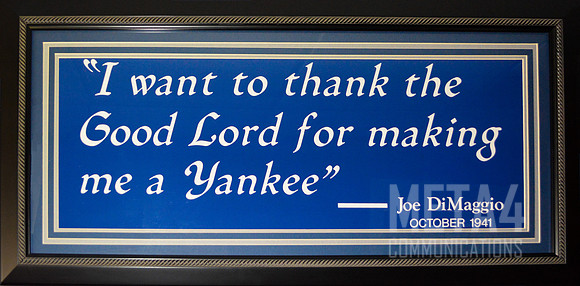 Joe DiMaggio Press Area Sign | Yankee Stadium 2015
