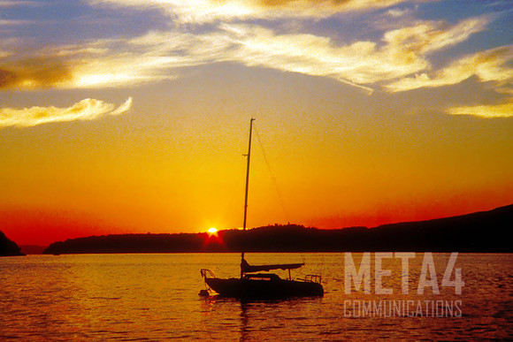 Fiery Harbor Sunset | Nova Scotia