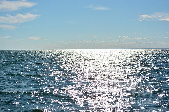 Bright Sun Reflects on the Water