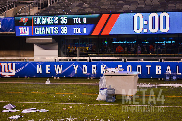 Scoreboard Displays Giants' Victory | MetLife Stadium