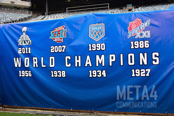NY Giants World Champions Banner | MetLife Stadium