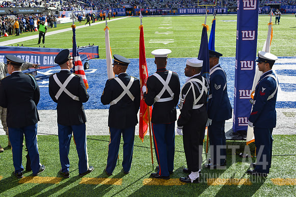 NFL Salute to Service Color Guard | National Anthem at MetLife Stadium