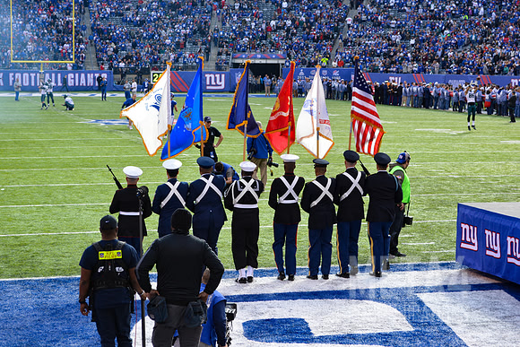 NFL Salute to Service Color Guard | National Anthem at MetLife Stadium