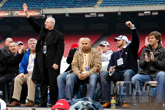 Head Coach Tom Coughlin is introduced. | Super Bowl XLII Celebration at Giants Stadium