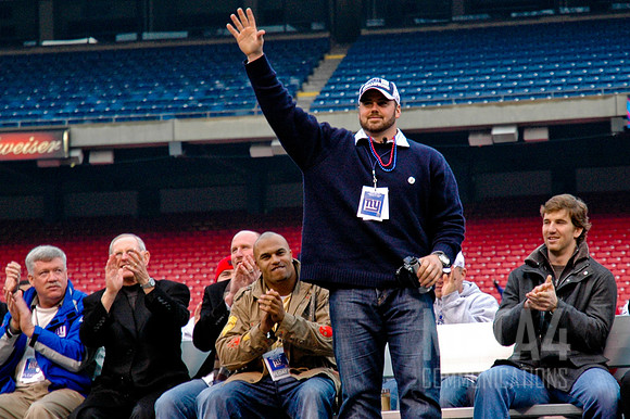 Shaun O'Hara Introduced to the crowd | Super Bowl XLII Celebration at Giants Stadium