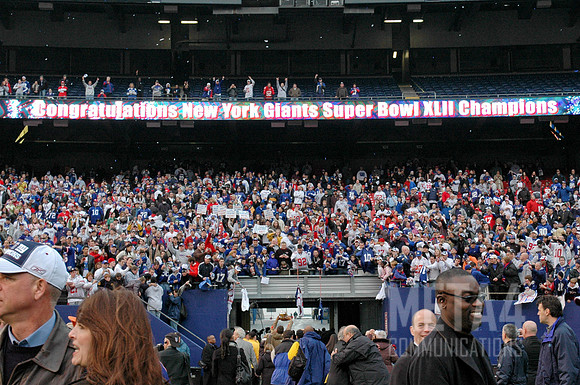 Congratulations | Super Bowl XLII Celebration at Giants Stadium