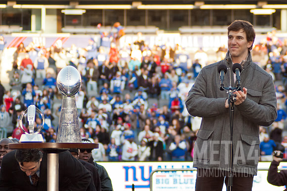 Quarterback Eli Manning | Super Bowl XLVI Celebration at MetLife Stadium