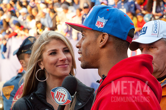 Wide Receiver Victor Cruz Interview | Super Bowl XLVI Celebration at MetLife Stadium