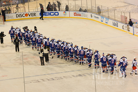 Postgame Handshakes | NHL Stadium Series at Yankee Stadium